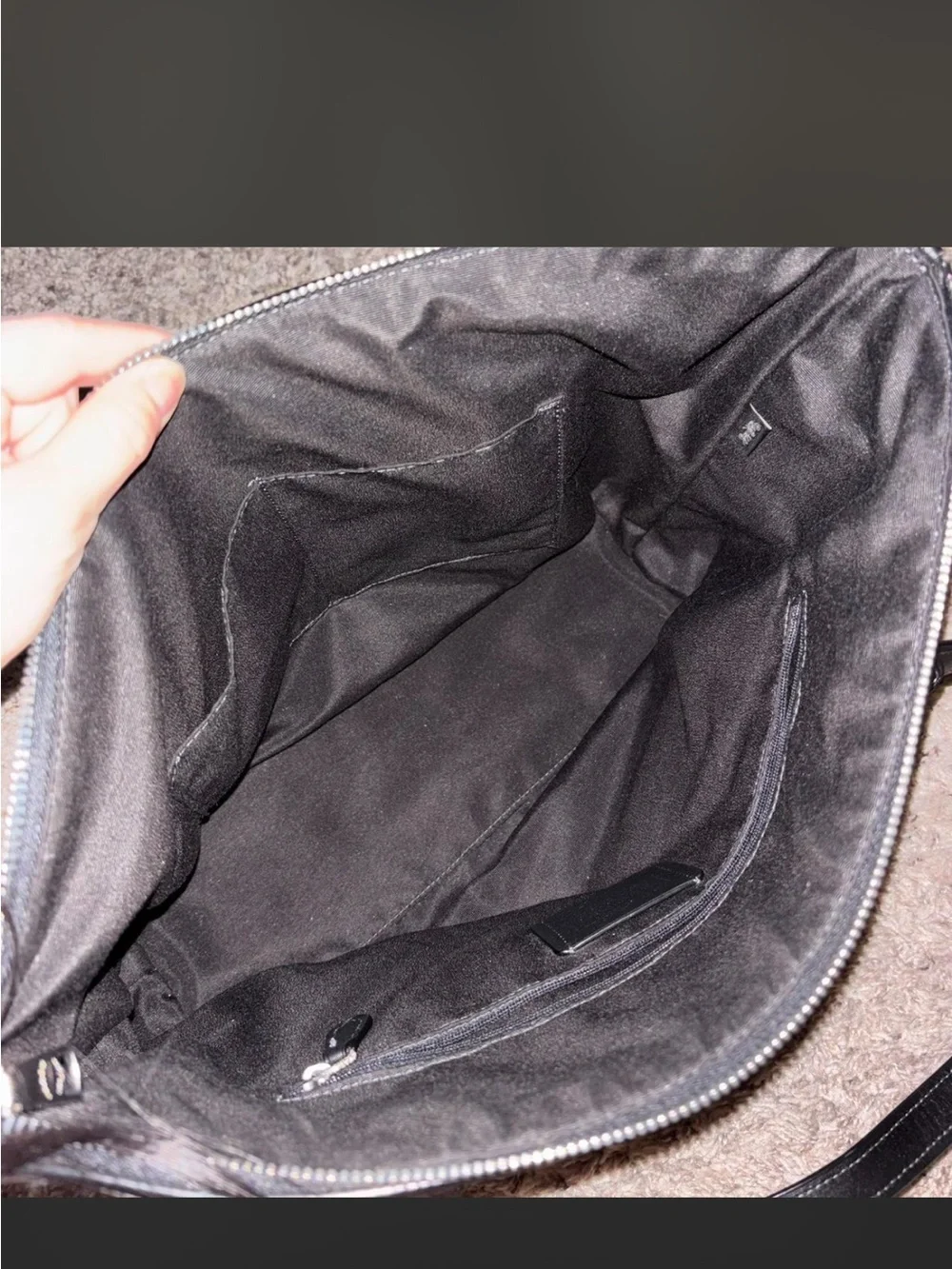COACH Black Signature Tote Bag